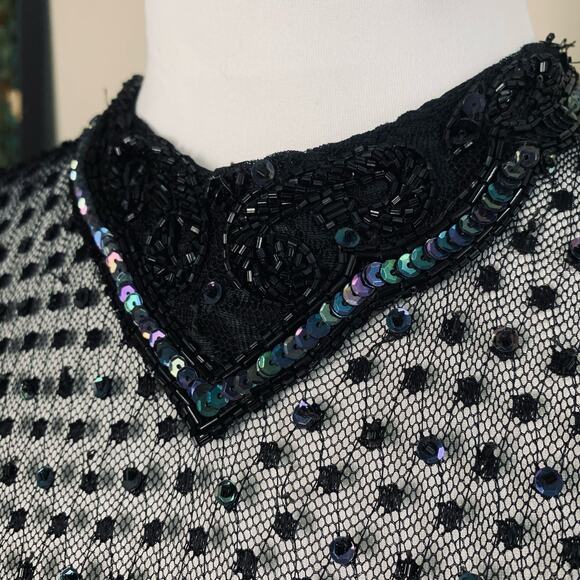 Vintage Judith Ann Victorian Romance Sequin Lace Dress - Picture 6 of 13